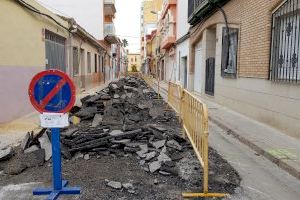 Comencen les obres dels carrers Espronceda i Nou al barri de La Marina de Sagunt