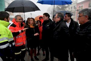 José Martí visita Vilafranca, epicentro del temporal de nieve en Castellón