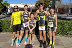 El CA Safor Teika puja al podi en el duatló escolar de la Ribera i en el Cross d’Alzira