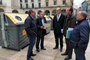 El Ayuntamiento de Alicante distribuye 200 nuevos contenedores amarillos para el reciclaje de envases ligeros ampliando el contrato con Ecoembes