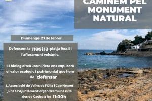 La corporació municipal i l’Associació de Veïns de l’Olla i Cap Negret convoquen a la concentració ‘’Caminem pel monument natural’’