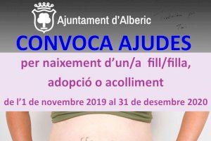 Alberic activa de nuevo ayudas para potenciar la natalidad, la adopción o la acogida