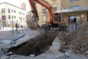 Se inician las obras de interconexión de colectores en la plaza Espanyoleto de Xàtiva