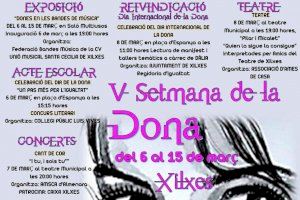 Xilxes celebrarà la V Setmana de la Dona amb actes culturals, musicals i reivindicatius