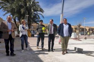 Avanzan las obras en la Plaza de la Cruz de la pedanía oriolana de San Bartolomé