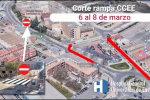 La rampa de consultas externas del HGUCS permanecerá cerrada entre el 21 y el 24 de noviembre por obras de mejora de la accesibilidad