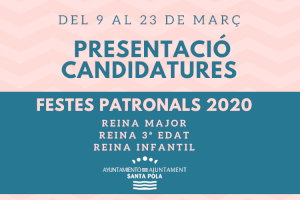 Presentació candidatures a Reines de les Festes 2020