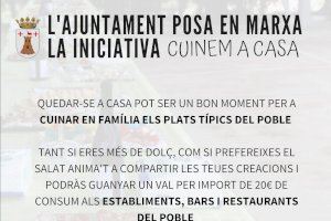 Les Coves de Vinromà lanza el concurso “Cuinem a casa” para ofrecer propuestas a las familias en este periodo no lectivo