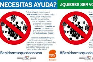 Benidorm impulsa una red de ayuda colectiva para atender a las personas que lo necesiten durante la crisis del coronavirus