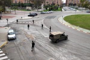 El Ejército de Tierra proporciona seguridad en las calles de Sagunto