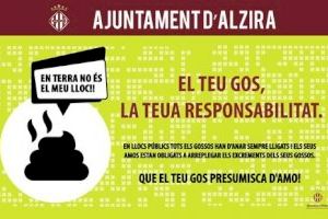 L'Ajuntament d´Alzira demana civisme als amos dels gossos al llarg de l'estat d'alarma