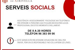 Xirivella refuerza la asistencia domiciliaria y la atención psicológica por teléfono - (foto 2)