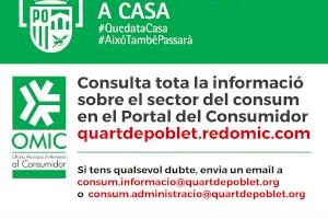 El Ayuntamiento de Quart de Poblet mantiene la atención ciudadana de la Oficina Municipal de Información al Consumidor de manera telemática