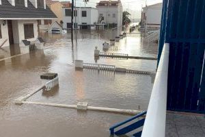 Almassora comença el dia totalment negada per l'aigua