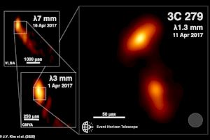 Event Horizon Telescope (EHT), que captó la primera imagen de un agujero negro, revela estructuras inesperadas en el cuásar 3C279 - (foto 2)