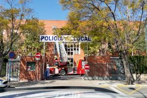 Gran despliegue en la Policía Local de Alicante para retirar un enjambre con 50.000 abejas