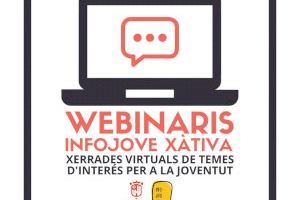 La regidoria de Joventut ofereix «Webinaris» sobre temes d’interès explicats per tècnics i joves professionals de Xàtiva