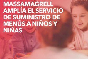 Massamagrell asume y amplía el suministro de menús a los niños