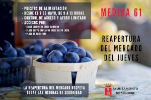 Mañana reabre el mercado del jueves de Segorbe