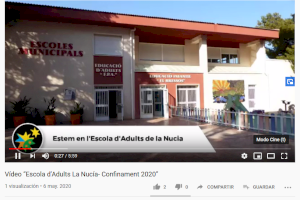 Alumn@s y profesores de l’Escola d’Adults de La Nucía crean un video para “la esperanza”