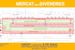 Oliva reobri el Mercat dels divendres per a productes alimentaris i de primera necessitat