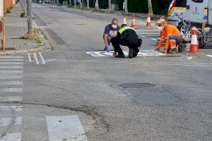 Sueca reordena el tráfico en la zona próxima al parking donde se ubicarán las aulas prefabricadas del colegio Carrasquer