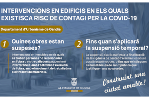 Gandia introdueix modificacions en les condicions de la construcció en habitatges i locals buits compartits amb residents Gandia introdueix modificacions en les condicions de la construcció en habitatges i locals buits compartits amb residents