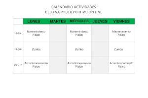 L’Eliana pone en marcha un polideportivo on-line con actividades para todas las edades y condiciones físicas