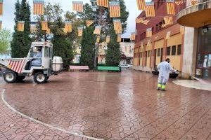 Aldaia mantiene el refuerzo de la limpieza y desinfección de las calles de lunes a domingo