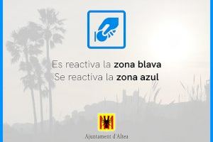 Es reinstaura la Zona Blava a Altea