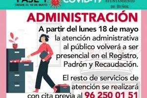 El hall del Ayuntamiento de Buñol contará con los servicios de atención, padrón, recaudación y registro de entrada