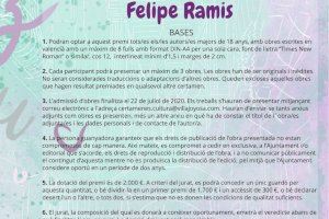 Cultura convoca la 34ª edición del premio de narrativa en valenciano Felipe Ramis de la Vila Joiosa Cultura convoca la 34ª edición del premio de narrativa en valenciano Felipe Ramis de la Vila Joiosa