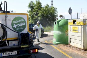 Continúa la limpieza y desinfección masiva en Paiporta con actuaciones en 105 calles en la última semana