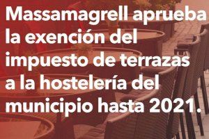 Massamagrell aprueba la exención del impuesto de terrazas a la hostelería del municipio hasta 2021