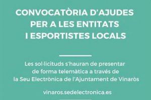 El CME obri la convocatòria d’ajudes per a les entitats i esportistes locals de Vinaròs