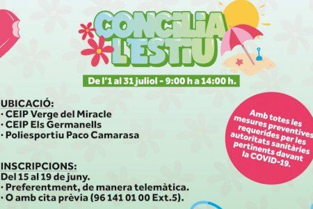 Rafelbunyol pone en marcha la actividad de verano “Concilia l’estiu”