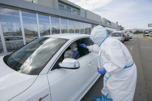 Test PCR per detectar el COVID-19 a l'Hospital Francesc de Borja de Gandia