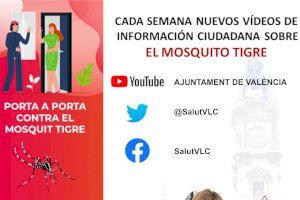 El programa 'Porta a porta contra el mosquit tigre' s'adapta al format vídeo en xarxes socials per continuar difonent com lluitar contra este insecte