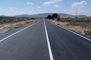 Obras Públicas elimina un punto inundable de la CV-809 en el término municipal de Villena con el límite de la provincia de Albacete