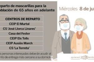 El Ayuntamiento entrega el miércoles mascarillas a la población de más de 65 años