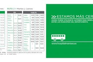 El Departamento de Salud de Manises refuerza la ruta de autobús para mejorar la accesibilidad a los centros sanitarios y entre los municipios del Área