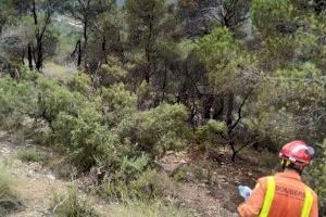 Extinguido un pequeño incendio ocasionado por un rayo en les Moles de la Font de la Figuera