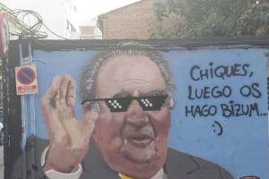 Los graffitis de Valencia se actualizan: ahora con la salida del rey emérito de España