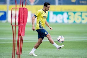 Dani Parejo en el seu primer entrenament amb el Villarreal CF