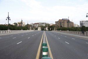 Valencia vacía durante el confinamiento