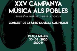 El Ayuntamiento de Calp y la Unió Musical Calp-Ifach organizan un concierto en memoria de las víctimas de la COVID-19