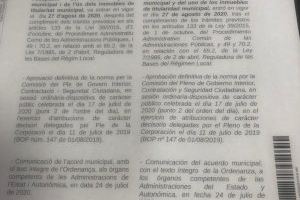 Entra en vigor la nova ordenança reguladora de l’ocupació del domini públic municipal i de l’ús dels immobles de titularitat municipal