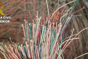 La Guardia Civil detiene a una persona por la sustracción de cerca de media tonelada de cableado telefónico en Moncada y Almenara