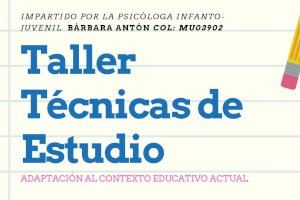 La concejalia de Juventud programa dos cursos de técnicas de estudio coincidiendo con el inicio del curso escolar