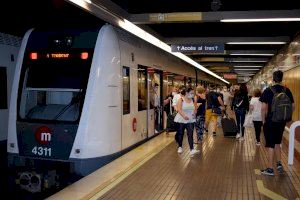 La Generalitat facilitó la movilidad de 2.085.481 personas usuarias en la red de Metrovalencia el pasado mes de agosto